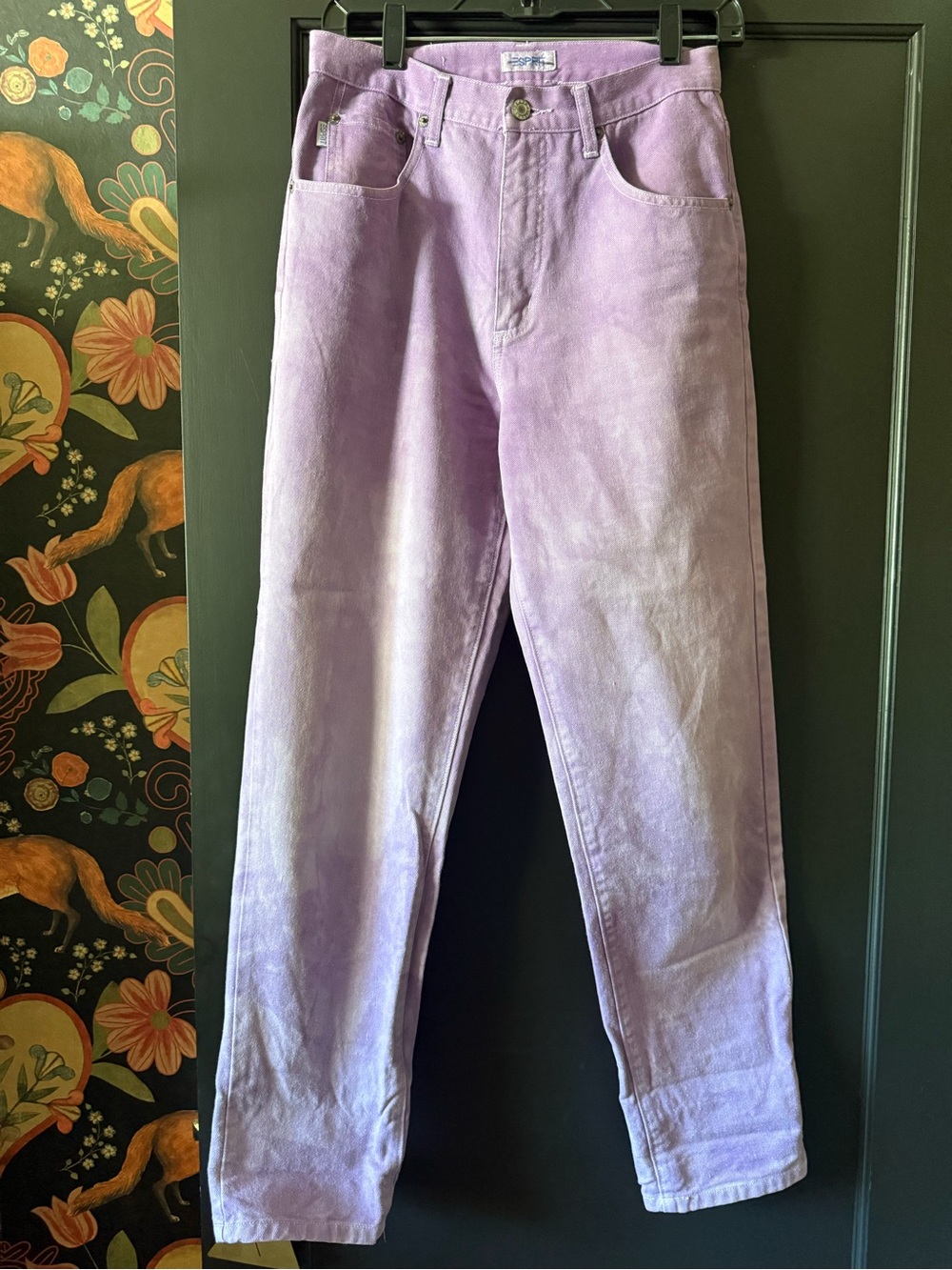 Vintage 80s Esprit Denim Jeans Purple Size 7 High Waist Women’s Violet Pants